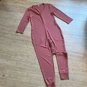 Athleta Wind Down Henley Sleep Romper size xs